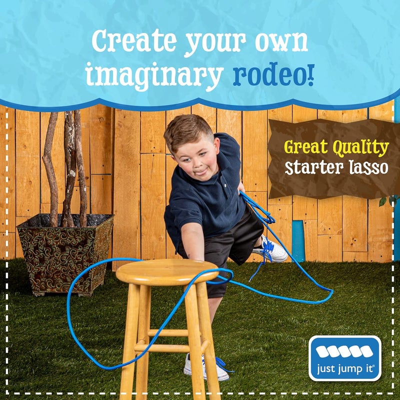 Just Jump It Lil Lariat - Pre-Tied Junior Lasso 20' in Black & Tan - Image 5
